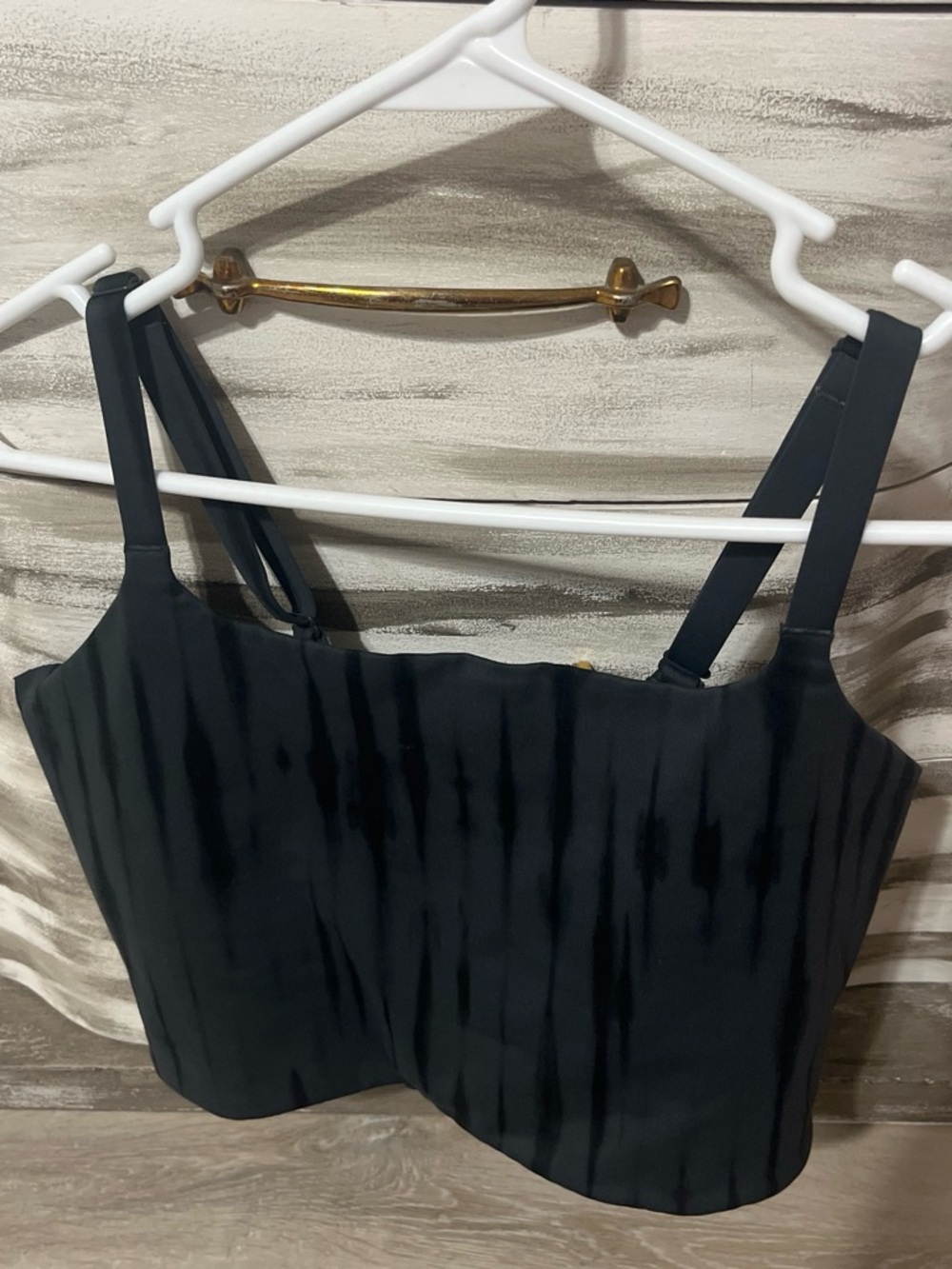 Nike Black Cropped Square-Neck Sports Bralette